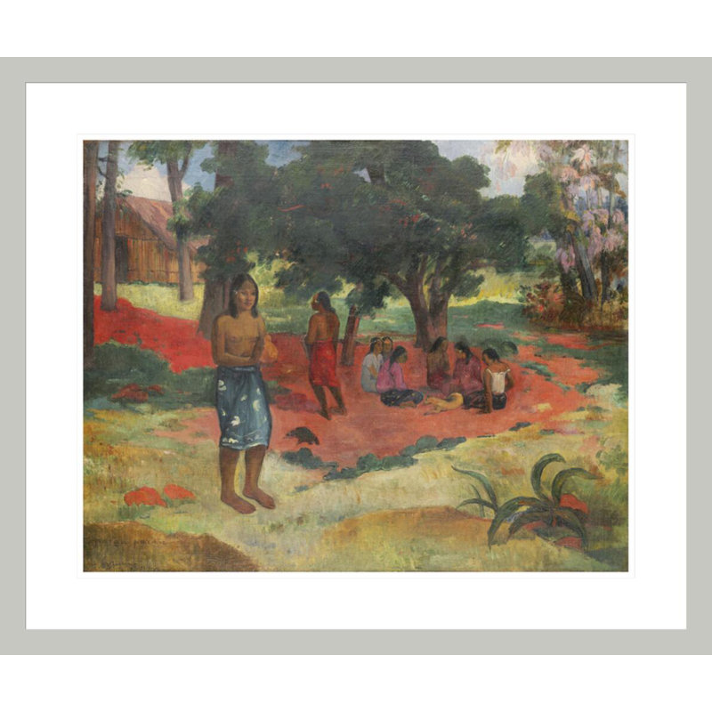 Parau Parau (Whispered Words) par Paul Gauguin - Estampe numérique encadrée, 23.5" H x 27.96" W