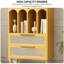 Bibliothèque moderne en bois et rotin simple-106326421