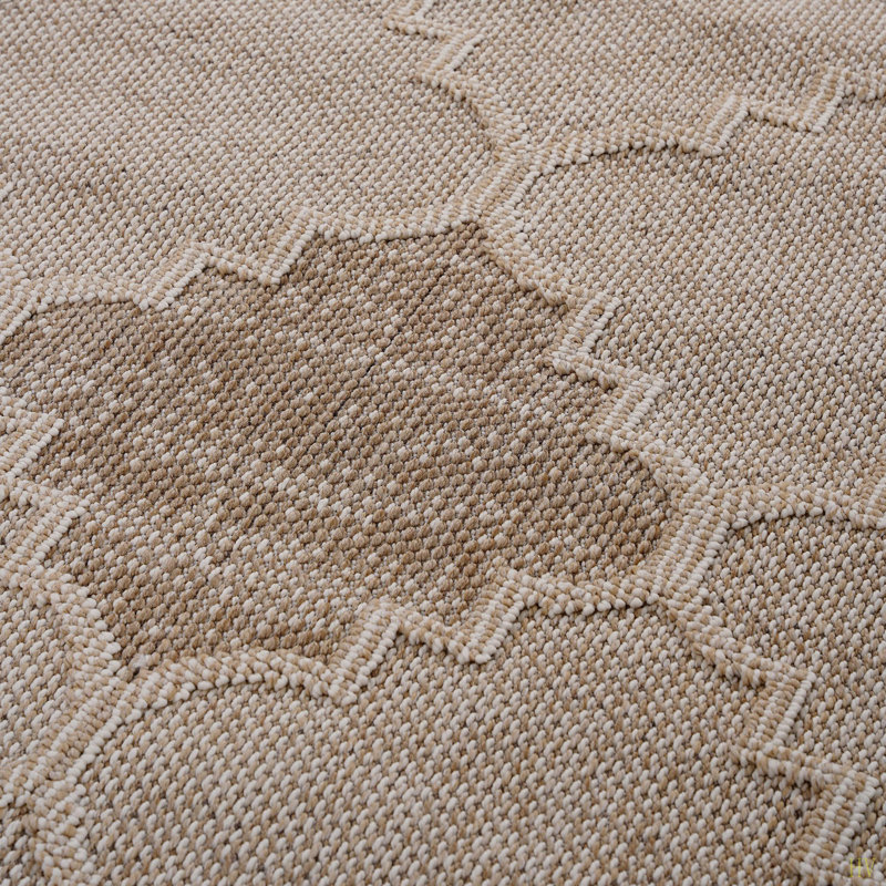 Guros Collection 4X6  / Trellis Indoor / Outdoor Area Rug, Rectangle 4' x 6'2"