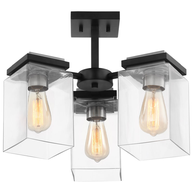 Dugway Glass Semi Flush Mount