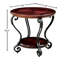 Table de bout en cerisier brun avec tablette inférieure ouverte pour salon moderne et éléments décoratifs-1724075596