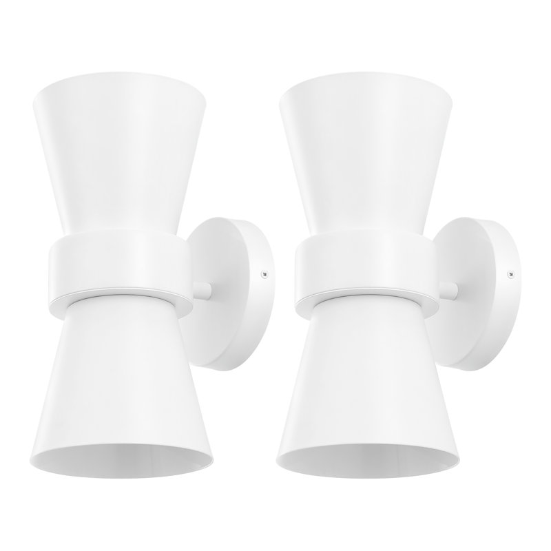 Applique murale en fer Lihou, Blanc