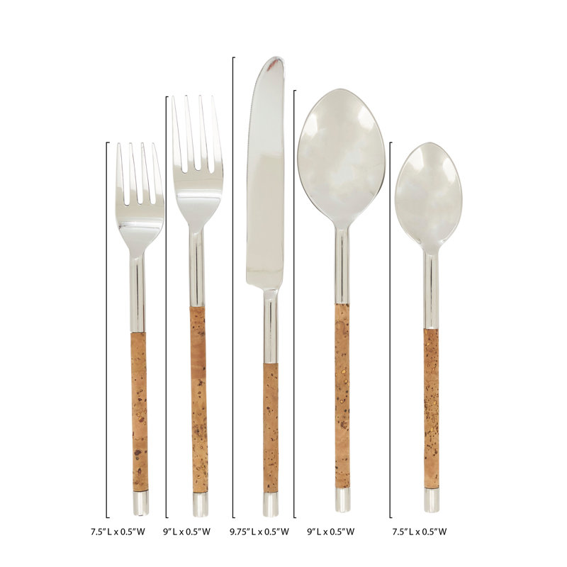 Ensemble de couverts en liège Artisan