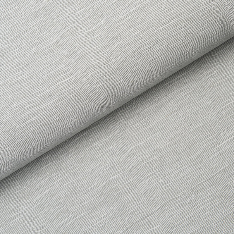 Schumacher x Patterson Flynn Linen Plissé Wallpaper, Gray