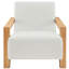 Chaise avec accoudoirs rembourrée Bryant Latte Boucle-1760835178-1760835176