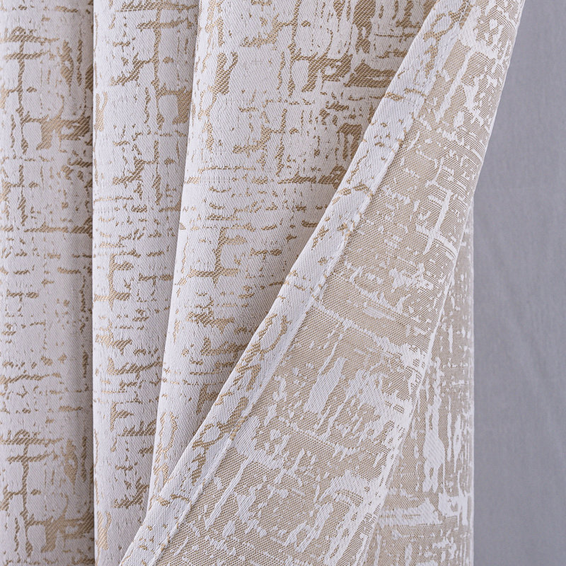 Panneau à œillets tissés en jacquard Luca 84 po, Taupe