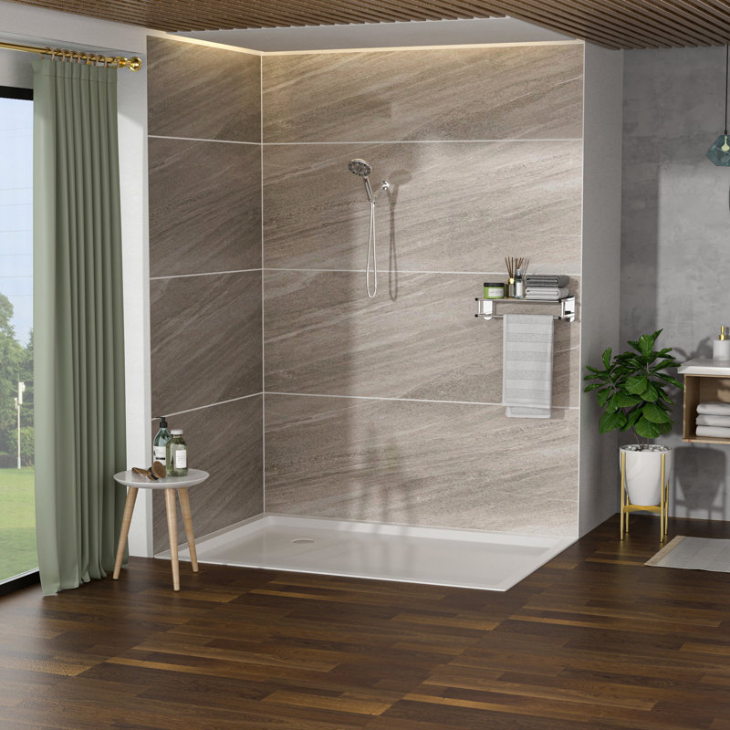 Douche avec 7 modes - Tête de buse de 4,7 pouces, tuyau en acier inoxydable de 59 pouces, support réglable pour une baignade confortable