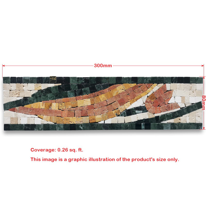Magnifica Rose 3.1" x 11.8" Marble Mosaic Wall & Floor Tile