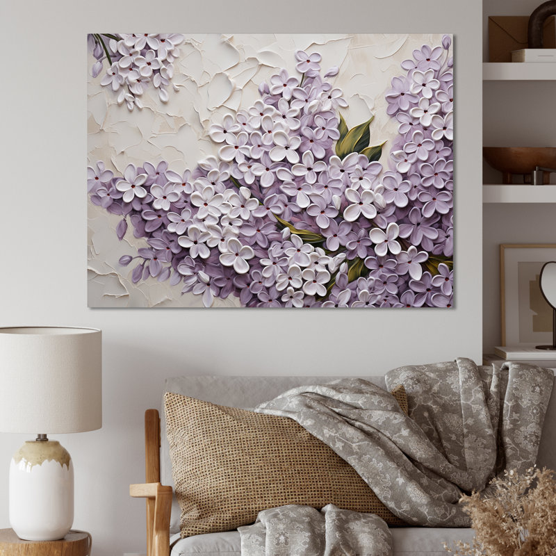 «Blooming Lilac Melody VI» sur toile, H 12 po x l 20 po x P 1 po, Toile tendue