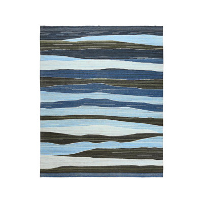 Reingard One-of-a-Kind 12'5" X 15' Wool Area Rug in Blue