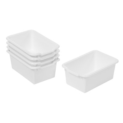 ECR4Kids Scoop Front Storage Bin, Multipurpose Organization, 5-Piece