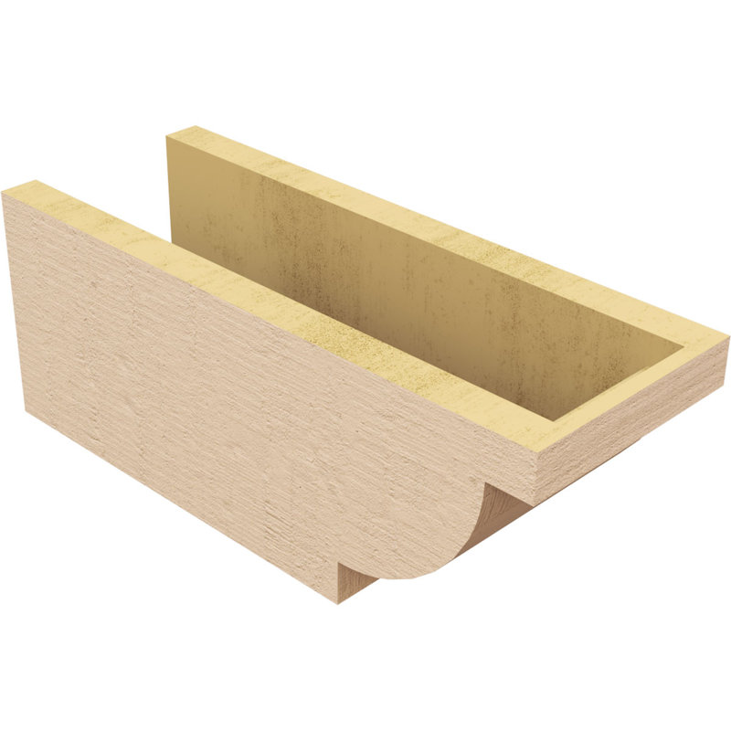 Queue de chevron Alpine Woodgrain TimberThane, brun clair apprêté, H 9 po x l 19 po x P 9 po