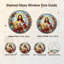 Panneau de vitrail en verre coloré Jesus Doves ， H 12 po-288613580