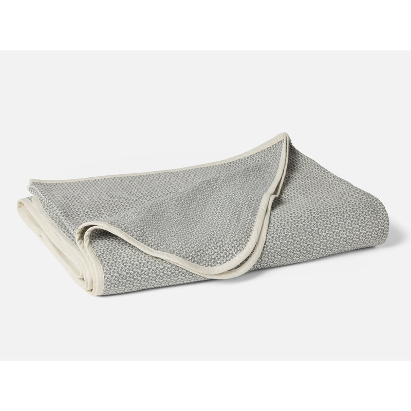 Honeycomb Organic Blanket, 66" W x 90" L, Undyed Lagoon