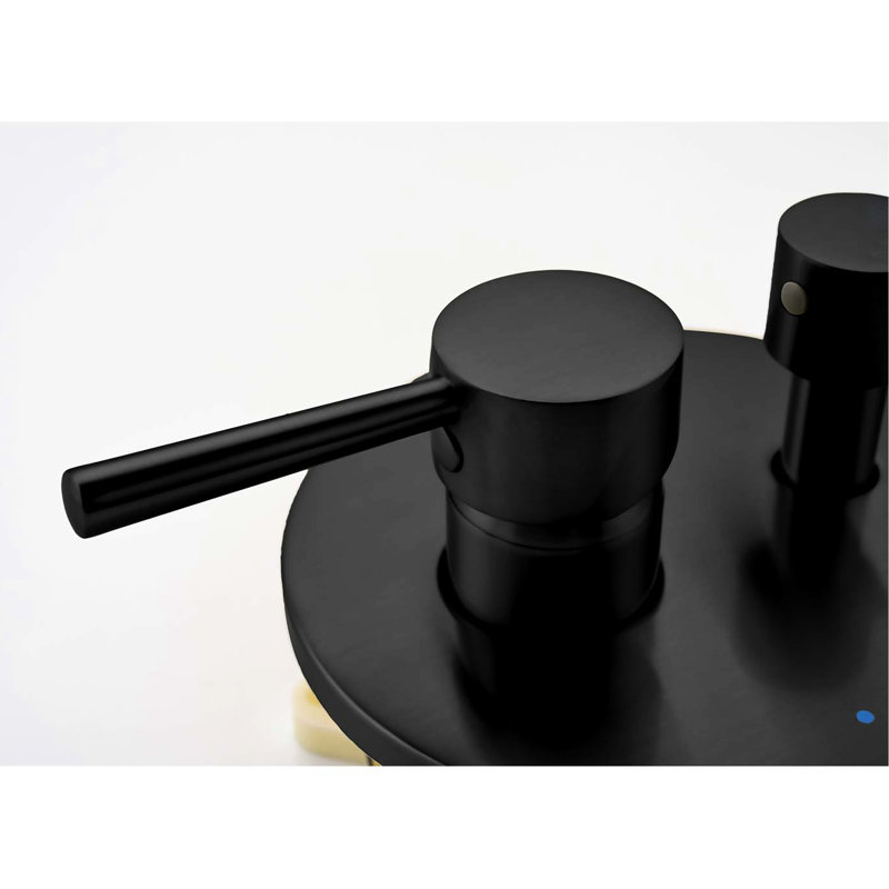 Shower In Matte Black - Fabricated From Luxury Brass And Stainless Steel For Bathroom Made, Matte Black