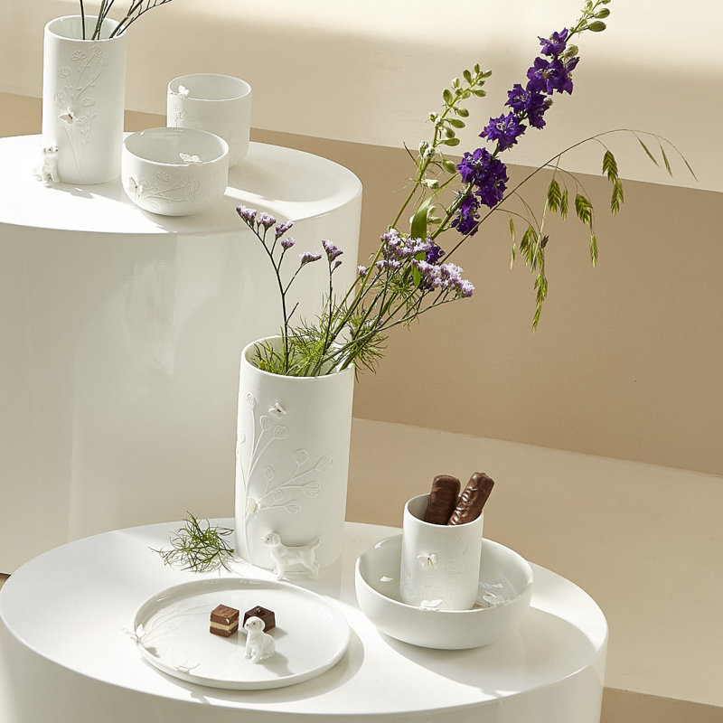 Ensemble de vases et d'assiettes Porcelain Stories Puppy