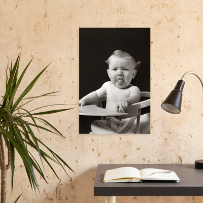 1930S 1940S Portrait Of Baby Sticking Tongue Out Looking At Camera Classic Retro Vintage Portrait Wall Art