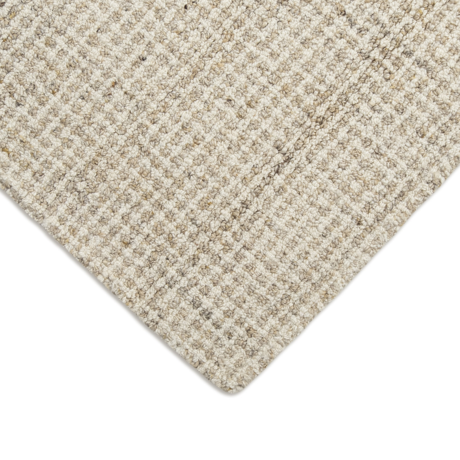 Askino Hand-Tufted Wool Area Rug, Oatmeal, Rectangle 7'9" x 9'9"