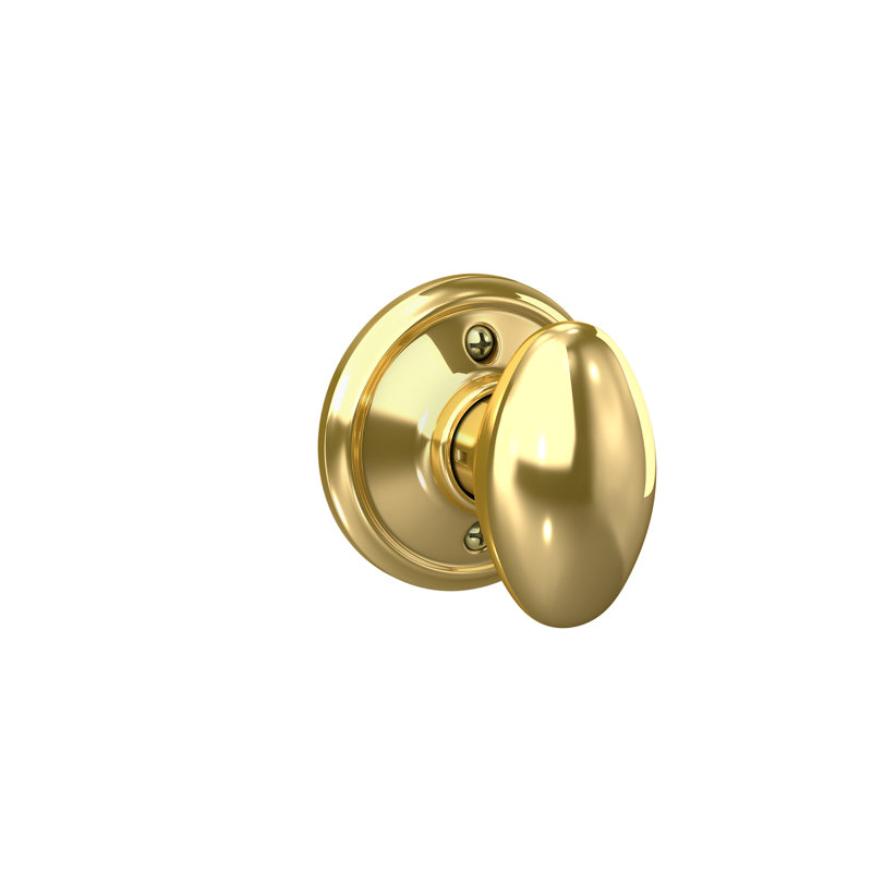 Siena Single Dummy Door Knob, Bright Brass