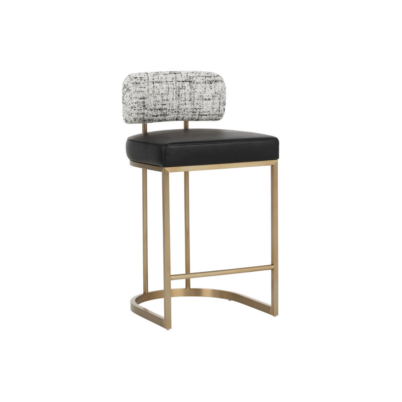 Tabouret de comptoir Larissa - noir Bravo / bouleau Halton, Tabouret de bar (siège d’une hauteur de 30,5 po