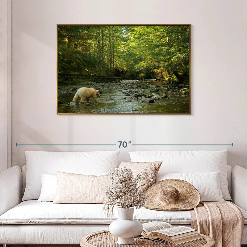 Spirit Spirit à Hartley Bay, Cadre flottant doré, 43 po x 29 po