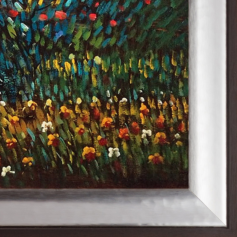 Pommier I, reproduction sur toile, H 29,25 po x l 25,25 po x P 2 po, Encadrement magnésium