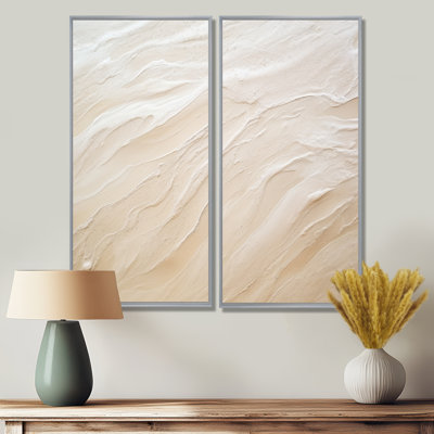 Charme moderne sable beige plage - art mural plage