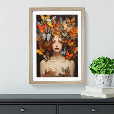 Butterfly Tachisme Art - Framed Print