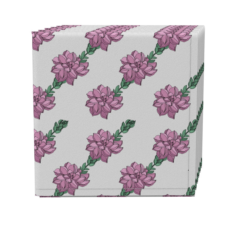 Cotton Twill Floral Square Napkin
