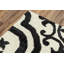 Tapis ivoire / noir touffeté à la main à motif géométrique Zoe-865146922