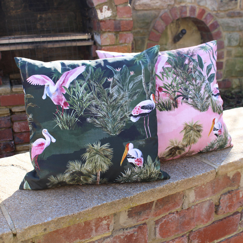  Platalea Botanical Polyester Filled Outdoor Cushion, Blush, Polyester