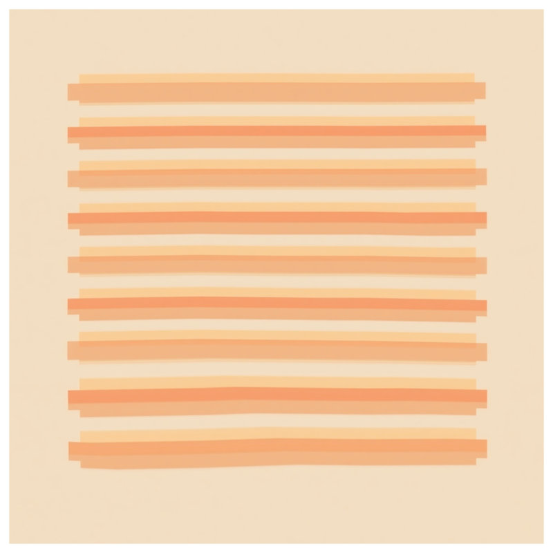 Housses de couette horizontales à rayures orange et beige, Très grand lit