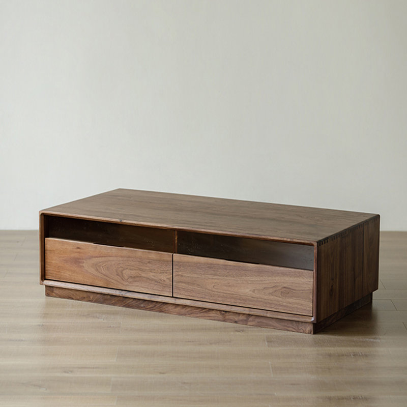 Black walnut all solid wood end table, 14.96" H x 47.24" L x 23.62" W
