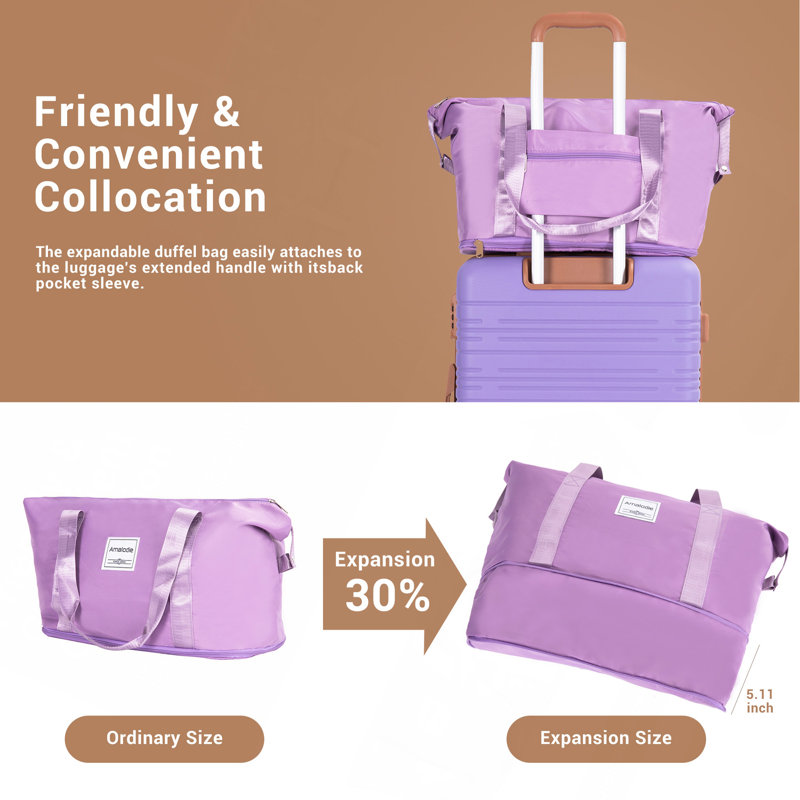 Ensemble de 6 valises, valise rigide de voyage en ABS avec serrure TSA