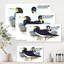 Oiseaux australiens d'époque rétro - impression sur toile-59762054-59762051