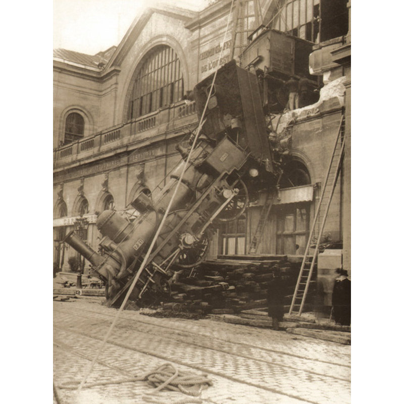 La gare Montparnasse, 1895, H 24 po x l 18 po