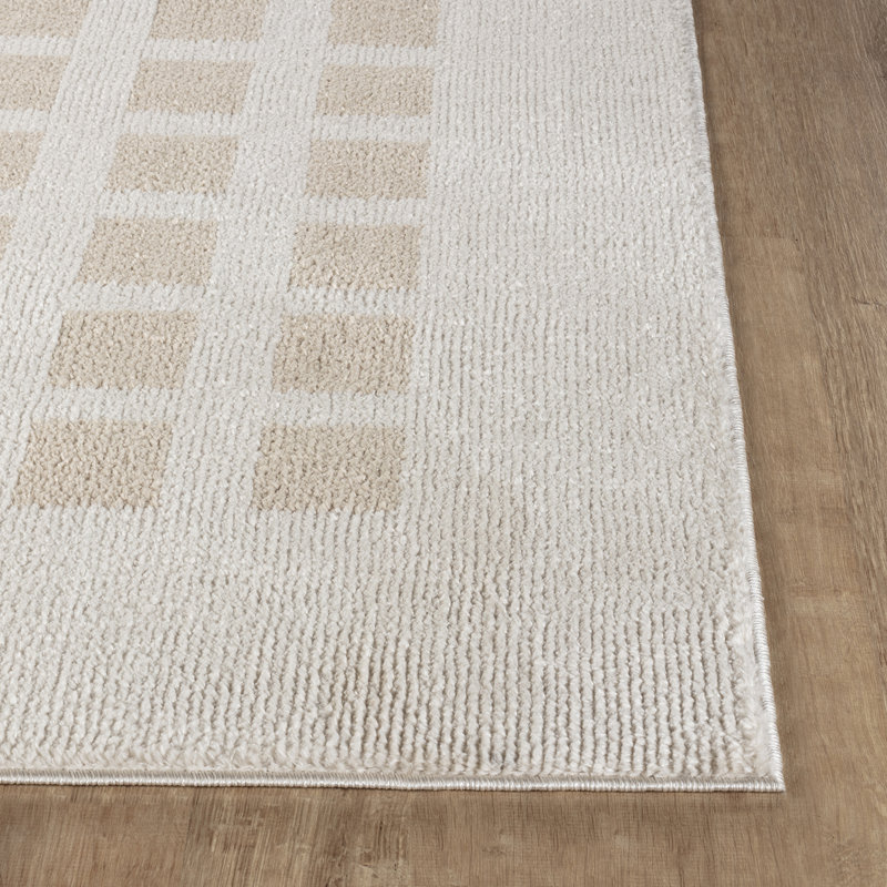 Machine Washable Shaggy Boho Beige Area Rug, Rectangle 200 x 275cm