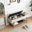 Banc de rangement rembourré avec compartiment caché, banc de hall d'entrée moderne pour le salon-1338470430