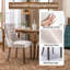 Ensemble table et chaises extensibles de 200 cm (78,7 po) pour 6 personnes, avec chaises capitonnées en velours, style campagnard, en bois brun, avec base de rangement.-1232483058-1232483064-1232483066