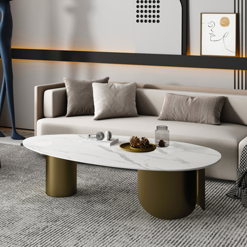 Table basse moderne légère et luxueuse, H 13,8 po x L 23,6 po x l 47,2 po
