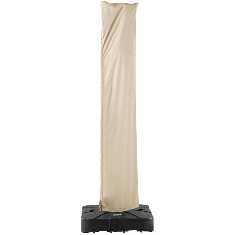 Patio Umbrella Cover UV Resistant Outdoor Offset Cantilever Umbrella Covers With Zipper And Rod, Beige