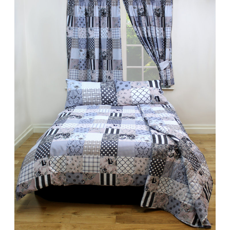 PATCHWORK Guiterrez Duvet Cover Set, Super King Duvet Cover + 2 Standard Pillowcases
