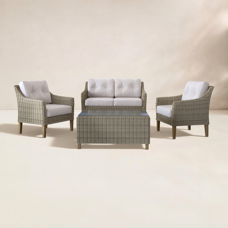 Ensemble de 4 fauteuils de jardin Cowden Brayden