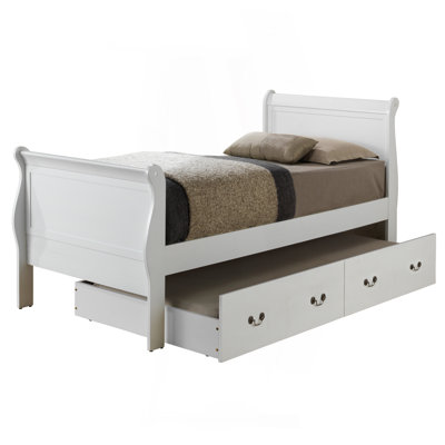 Élégant lit simple avec rangement