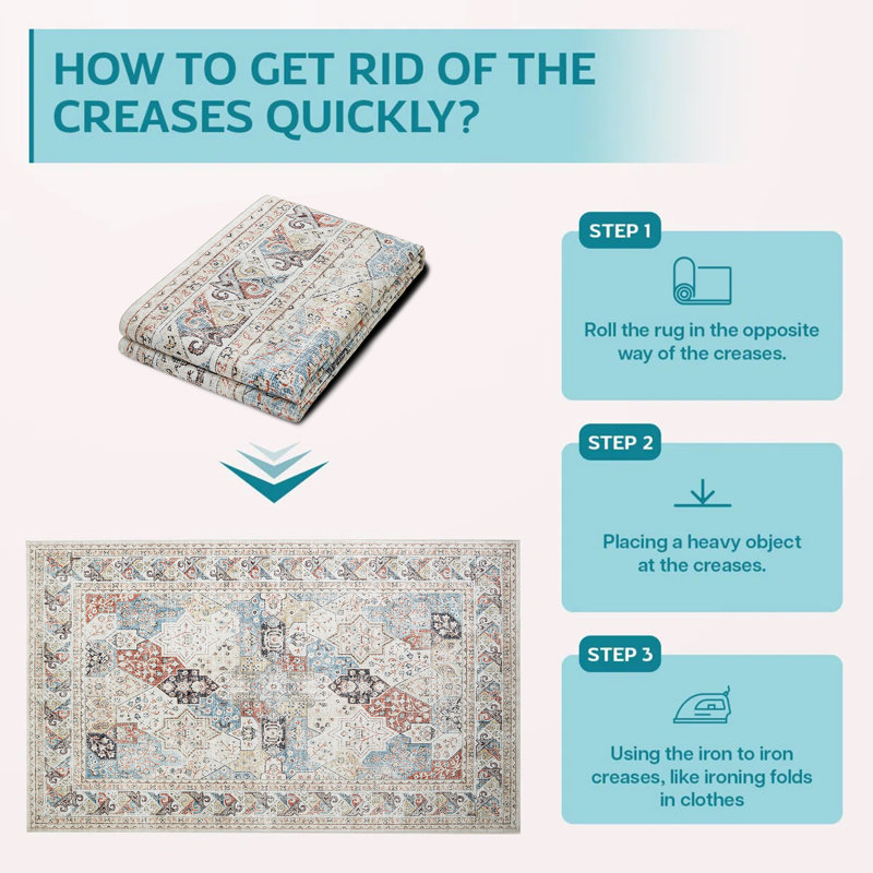 Arrionna Rectangle Vintage Look Shaggy Indoor / Outdoor Area Rug, Rectangle 60 x 110 cm