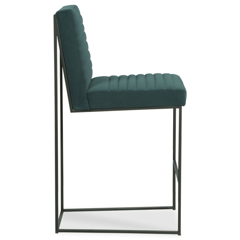 Uma Upholstered Counter Stool with Metal Frame, Bronze, Linen (3155 72)