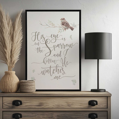«His Eye is on the Sparrow» par Mollie B., reproduction d'art
