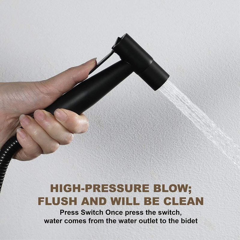 Douchette bidet pour toilette noir mat, Noir mat