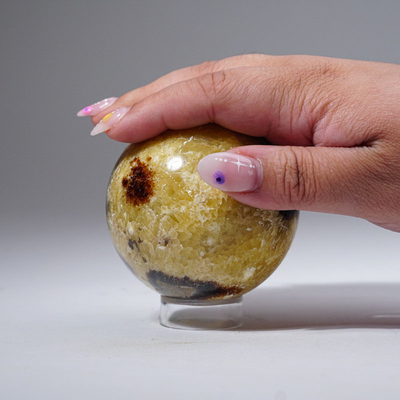 Polished Septarian Sphere from Madagascar (1.2 lbs)