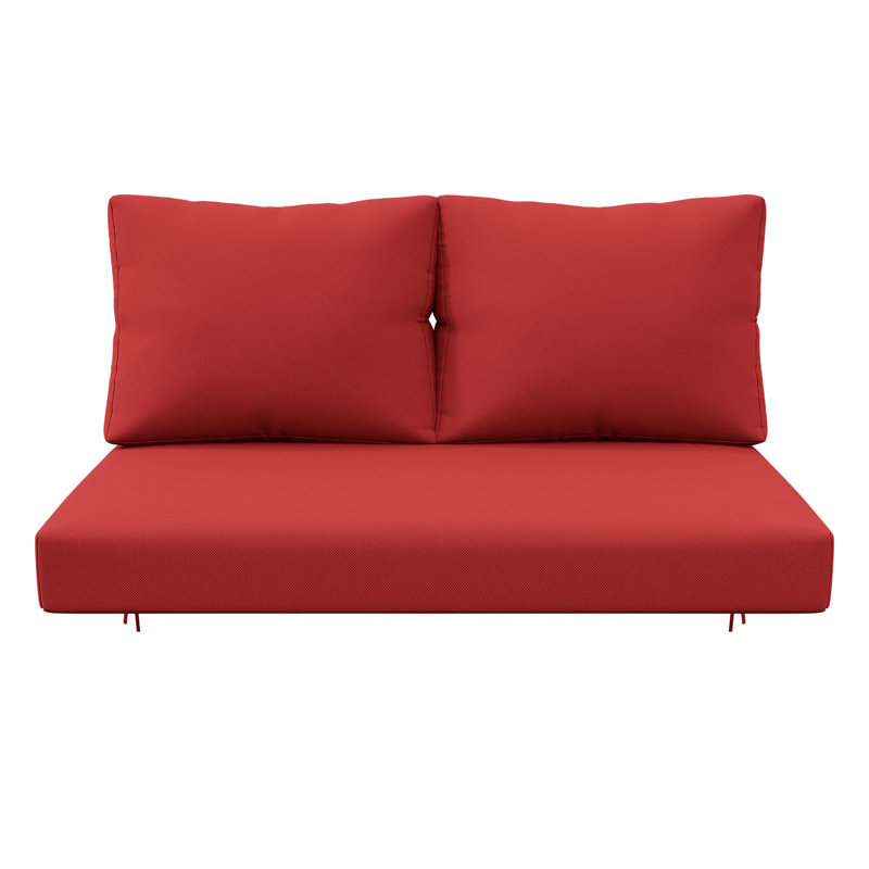 3-Piece Outdoor 5" Replacement Cushion Set Seat/Back Cushion, Red